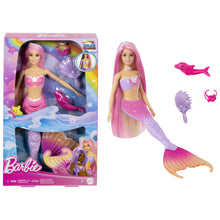 Încarcă imaginea în Galerie, Barbie Color Change Papusa Sirena cu Par Roz