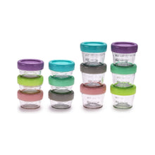 Încarcă imaginea în Galerie, Melii Set 12 Recipient Sticla Pentru Hrana Bebe 6x59ml si 6x118ml