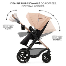 Încarcă imaginea în Galerie, Kinderkraft Carucior 3 In 1 Kinderkraft Moov 2 - Sand Beige