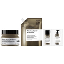 Încarcă imaginea în Galerie, L’Oreal Professionnel Serie Expert Absolut Repair Molecular - Masca 250ml si Rezerva Sampon 500ml