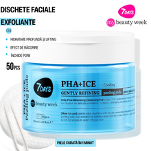 Încarcă imaginea în Galerie, 7DAYS Dischete Faciale Exfoliante MBW PHA+ICE Efect Racire 50buc
