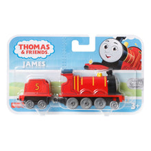 Încarcă imaginea în Galerie, Fisher Price Thomas Locomotiva cu Vagon Push Along James