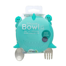 Încarcă imaginea în Galerie, Melii Castronel Silicon cu Capac si Tacamuri Model Rechin