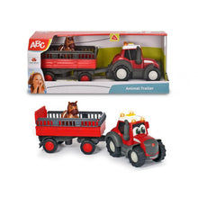 Încarcă imaginea în Galerie, Simba Baby Tractoras cu Remorca Pentru Animale cu Figurina Calut