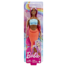 Încarcă imaginea în Galerie, Barbie Dreamtopia Papusa Sirena cu Par Magenta si Coada Portocalie