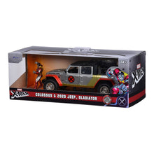 Încarcă imaginea în Galerie, Jada Toys Marvel Set Masinuta Metalica Jeep Gladiator si Figurina Colossus