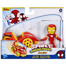 Încarcă imaginea în Galerie, Spider-Man Spidey Prietenii Extraordinari Set Vehicul si Figurina Iron Man