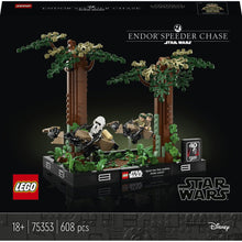 Încarcă imaginea în Galerie, Lego Star Wars Diorama de Urmarire cu Speederul pe Endor