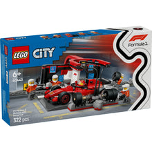 Încarcă imaginea în Galerie, Lego City Boxa si Mecanici F1 cu Masina Ferrari