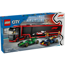 Încarcă imaginea în Galerie, Lego City Camion F1 cu Masinile F1 RB20 Si AMR24
