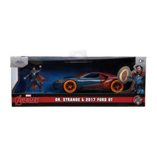 Încarcă imaginea în Galerie, JadaToys Marvel Masinuta Metalica Ford GT si Figurina Metalica Doctor Strange