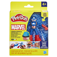 Încarcă imaginea în Galerie, Play-Doh Marvel Figurina Flexibila cu Accesorii Captain America 10Cm