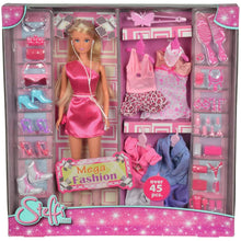 Încarcă imaginea în Galerie, Steffi Love Papusa Mega Fashion Set cu Hainute de Schimb