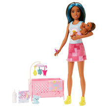 Încarcă imaginea în Galerie, Barbie Papusa Mamica Bruneta cu Bebelus