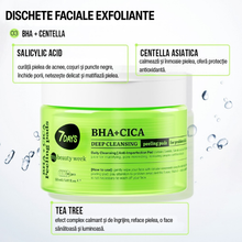 Încarcă imaginea în Galerie, 7DAYS Dischete Faciale Exfoliante MBW BHA+CICA Curatare Profunda 50buc