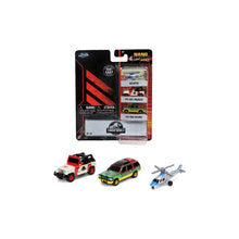 Încarcă imaginea în Galerie, Jada Toys Set 3 Masinute Metalice Jurassic 4cm