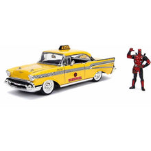 Încarcă imaginea în Galerie, Jada Toys Yellow Taxi Chevy 1957 Dead Pool