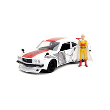 Încarcă imaginea în Galerie, Jada Toys One Punch Man Set Masinuta Metalica Mazda RX 3 si Figurina Saitama