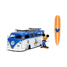 Încarcă imaginea în Galerie, Jada Toys Masina din Metal Volkswagen T1 Bus si Figurina Mickey Mouse