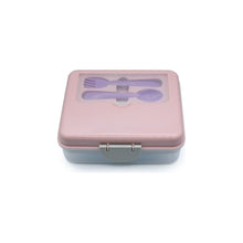 Încarcă imaginea în Galerie, Melii Cutie Pranz Bento 2 Nivele cu Tacamuri Roz Mov Gri