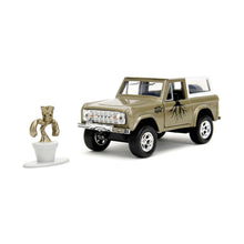 Încarcă imaginea în Galerie, Jada Toys Marvel Set Masinuta Metalica Ford Bronco si Figurina Groot