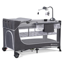 Încarcă imaginea în Galerie, Kinderkraft Patut de Calatorie Leody cu Accesorii Grey