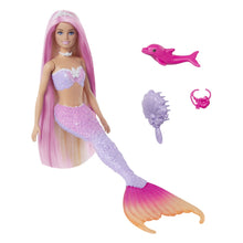 Încarcă imaginea în Galerie, Barbie Color Change Papusa Sirena cu Par Roz