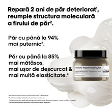 Încarcă imaginea în Galerie, L'Oreal Professionnel SE Absolut Repair Molecular - Masca Anti-Rupere Pentru Par 150ml