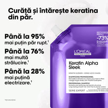 Încarcă imaginea în Galerie, L’Oreal Professionnel Serie Expert Keratin Alpha Sleek Refill 500ml - Sampon Hidratant