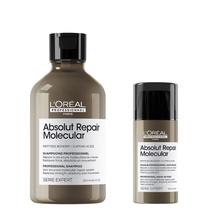 Încarcă imaginea în Galerie, Set L’Oreal Professionnel Absolut Repair Molecular - Sampon 300ml si Crema 100ml - Beauty Lounge