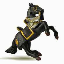 Încarcă imaginea în Galerie, Papo Personaje Medievale Fantastice Figurina Cal Negru in Armura