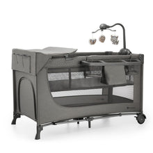 Încarcă imaginea în Galerie, Kinderkraft Patut Travel Joy2 cu Accesorii Dark Grey