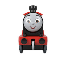 Încarcă imaginea în Galerie, Fisher Price Thomas Locomotiva cu Vagon Push Along James