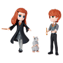 Încarcă imaginea în Galerie, Harry Potter Wizarding World Magical Set 2 Figurine Ron si Ginny Weasley