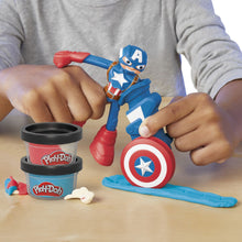 Încarcă imaginea în Galerie, Play-Doh Marvel Figurina Flexibila cu Accesorii Captain America 10Cm