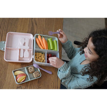 Încarcă imaginea în Galerie, Melii Cutie Pranz Bento 2 Nivele cu Tacamuri Roz Mov Gri