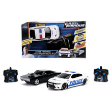 Încarcă imaginea în Galerie, Jada Toys Fast and Furious Set Masinute RC Toyota Supra&Dodge Charger SRT