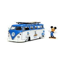 Încarcă imaginea în Galerie, Jada Toys Masina din Metal Volkswagen T1 Bus si Figurina Mickey Mouse