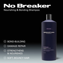 Încarcă imaginea în Galerie, Sebastian Professional No.Breaker Nourishing & Bonding Shampoo 1000ml - Sampon Hranitor