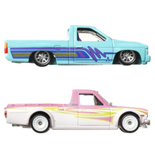 Încarcă imaginea în Galerie, Hot Wheels - Premium Set 2 Masinute Metalice Datsun Sunny Truck Si Nissan Hardbody