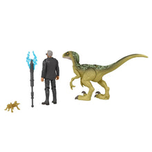 Încarcă imaginea în Galerie, Jurassic World Dominion Set 2 Figurine Dr. Ian Malcolm si Velociraptor