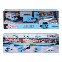 Încarcă imaginea în Galerie, Majorette Set 4 Vehicule Metalice De Transport Maersk