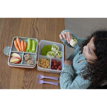 Încarcă imaginea în Galerie, Melii Cutie Pranz Bento 2 Nivele cu Tacamuri Roz Mov Gri