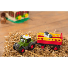 Încarcă imaginea în Galerie, Simba Baby Tractoras cu Remorca Pentru Animale cu Figurina Vacuta