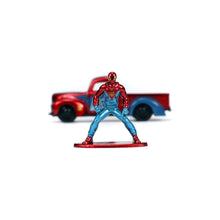 Încarcă imaginea în Galerie, Jada Toys Marvel Set Masinuta Metalica Ford Pick Up si Figurina Spider Man