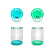 Încarcă imaginea în Galerie, Melii Set 2 Pahare Copii Design Interior Urs Albastru and Verde