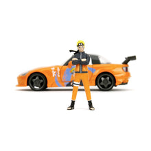 Încarcă imaginea în Galerie, Jada Toys Naruto Shippuden Set Figurina Naruto si Masinuta Honda 2001 S2000