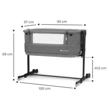 Încarcă imaginea în Galerie, Kinderkraft Patut Co-Sleeper Kinderkraft Neste Grow Gri Inchis