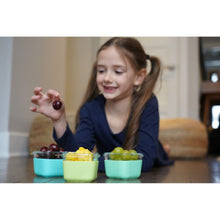 Încarcă imaginea în Galerie, Melii Set 3 Recipiente Sticla 3 160ml cu Husa Silicon Blue Mint Lime