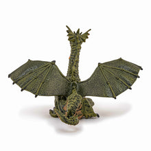 Încarcă imaginea în Galerie, Papo Personaje de Basm Figurina Dragon Verde Inaripat cu Flacara